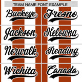 Custom White Texas Orange Stripe Fashion Authentic Two-Button Baseball Jersey