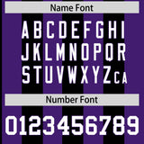 Custom Purple Black Stripe Fashion Authentic Two-Button Baseball Jersey