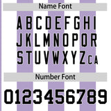 Custom White Light Purple Stripe Fashion Authentic Two-Button Baseball Jersey