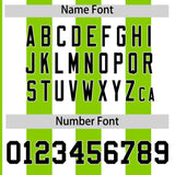 Custom White Neon Green Stripe Fashion Authentic Two-Button Baseball Jersey