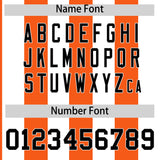 Custom White Orange Stripe Fashion Authentic Two-Button Baseball Jersey