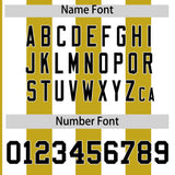 Custom White Old Gold Stripe Fashion Authentic Two-Button Baseball Jersey