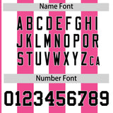 Custom White Pink Stripe Fashion Authentic Two-Button Baseball Jersey