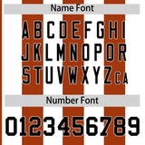 Custom White Texas Orange Stripe Fashion Authentic Two-Button Baseball Jersey