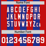 Custom Red Royal Stripe Fashion Authentic Two-Button Baseball Jersey