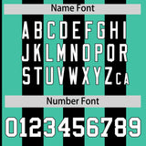 Custom Bright Green Black Stripe Fashion Authentic Two-Button Baseball Jersey