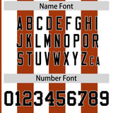 Custom White Texas Orange Stripe Fashion Authentic Two-Button Baseball Jersey