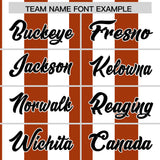 Custom White Texas Orange Stripe Fashion Authentic Two-Button Baseball Jersey