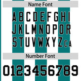 Custom White Aqua Stripe Fashion Authentic Two-Button Baseball Jersey