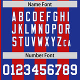 Custom Royal Red Stripe Fashion Authentic Two-Button Baseball Jersey