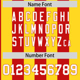 Custom Gold Red Stripe Fashion Authentic Two-Button Baseball Jersey