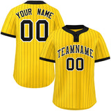 Custom Fashion Two-Button Baseball Jersey Stripe Printed or Stitched Name for Men