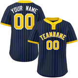 Custom Fashion Stripe Two-Button Baseball Jersey Personalized Name Big Size