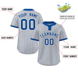 Custom Fashion Stripe Two-Button Baseball Jersey Printed or Stitched Name for Adults