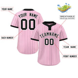 Custom Fashion Stripe Two-Button Baseball Jersey Printed or Stitched Name for Adults