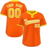Custom Stripe Fashion Two-Button Baseball Jersey Printed or Stitched Logo for Men