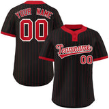 Custom Stripe Fashion Two-Button Baseball Jersey Personalized Name Number