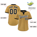 Custom Stripe Fashion Two-Button Baseball Jersey Personalized Name Number