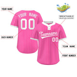Custom Stripe Fashion Two-Button Baseball Jersey Personalized Your Style for Men
