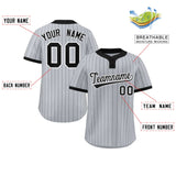 Custom Stripe Fashion Two-Button Baseball Jersey Printed or Stitched Classic Style for Men