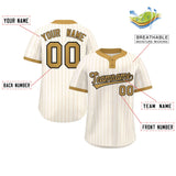 Custom Stripe Fashion Two-Button Baseball Jersey Printed or Stitched Classic Style for Men