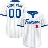 Custom Fashion Two-Button Stripe Baseball Jersey Printed or Stitched Logo for Men