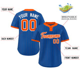 Custom Fashion Two-Button Stripe Baseball Jersey Printed or Stitched Name Number