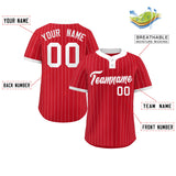 Custom Fashion Two-Button Stripe Baseball Jersey Personalized Name Number