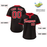 Custom Fashion Two-Button Stripe Baseball Jersey Personalized Name Number