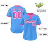 Custom Fashion Two-Button Stripe Baseball Jersey Personalized Your Style for Men