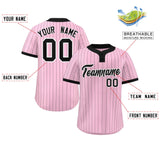 Custom Fashion Two-Button Stripe Baseball Jersey Printed or Stitched Classic Style for Men