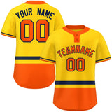Custom Two-Button Baseball Jersey Classic Style Personalized Team Number Bottom Stripe Sports Unisex Streetwear For Adult