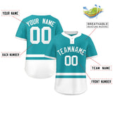 Custom Two-Button Baseball Jersey Classic Style Personalized Team Number Bottom Stripe Sports Unisex Streetwear For Adult