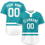 Custom Two-Button Baseball Jersey Classic Style Personalized Team Number Bottom Stripe Sports Unisex Streetwear For Adult