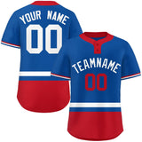 Custom Two-Button Baseball Jersey Classic Style Personalized Team Number Bottom Stripe Sports Unisex Streetwear For Adult