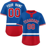 Custom Two-Button Baseball Jersey Classic Style Personalized Team Number Bottom Stripe Sports Unisex Streetwear For Adult