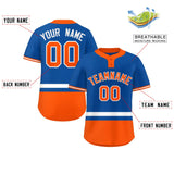 Custom Two-Button Baseball Jersey Classic Style Personalized Team Number Bottom Stripe Sports Unisex Streetwear For Adult