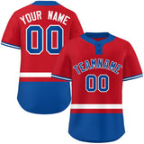 Custom Two-Button Baseball Jersey Classic Style Personalized Team Number Bottom Stripe Sports Unisex Streetwear For Adult