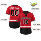 Custom Two-Button Baseball Jersey Classic Style Personalized Team Number Bottom Stripe Sports Unisex Streetwear For Adult