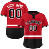 Custom Two-Button Baseball Jersey Classic Style Personalized Team Number Bottom Stripe Sports Unisex Streetwear For Adult