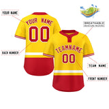 Custom Two-Button Baseball Jersey Classic Style Personalized Printed/Stitched Bottom Stripe Fashion Shorts Sleeve Uniforms