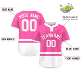 Custom Two-Button Baseball Jersey Classic Style Personalized Bottom Stripe Sports Shirts Outdoor Uniforms