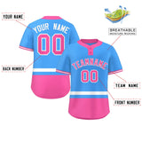 Custom Two-Button Baseball Jersey Classic Style Personalized Bottom Stripe Sports Shirts Outdoor Uniforms