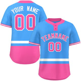 Custom Two-Button Baseball Jersey Classic Style Personalized Bottom Stripe Sports Shirts Outdoor Uniforms