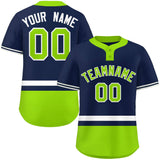 Custom Two-Button Baseball Jersey Classic Style Personalized Bottom Stripe Sports Shirts Outdoor Uniforms