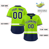 Custom Two-Button Baseball Jersey Classic Style Personalized Bottom Stripe Sports Shirts Outdoor Uniforms