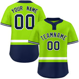 Custom Two-Button Baseball Jersey Classic Style Personalized Bottom Stripe Sports Shirts Outdoor Uniforms