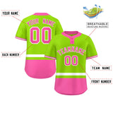 Custom Two-Button Baseball Jersey Classic Style Personalized Bottom Stripe Sports Shirts Outdoor Uniforms
