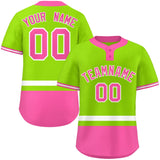 Custom Two-Button Baseball Jersey Classic Style Personalized Bottom Stripe Sports Shirts Outdoor Uniforms