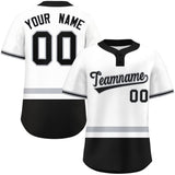 Custom Two-Button Baseball Jersey Personalized Classic Style Bottom Stripe Practice Shirts Streetwear